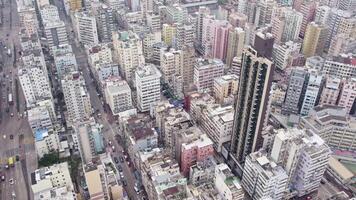 mongkok, Hong Kong - 15.03.2024 Flying over the poor area of Hong Kong, Mongkok video