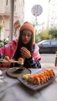 Enjoy a delightful sushi dining experience that features cozy vibes and inviting atmosphere video