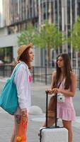 A Casual Summer Encounter in an Urban Setting with Friends and Enjoyment of Life video