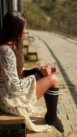 A Contemplative Moment by the Beautiful Pathway, Full of Relaxation and Serenity video