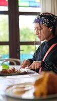Savoring a Truly Delicious and Flavorful Meal in a Cozy and Inviting Cafe Environment video