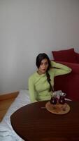 Enjoy a Delightful and Relaxing Moment with Tea and Snacks in a Warm, Cozy Setting video