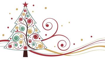 Beautiful colorful abstract christmas tree with copy space vector