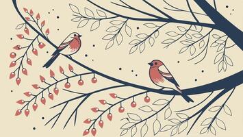 Christmas background. with branches and glowing garlands. flatley. empty space for dough. vector