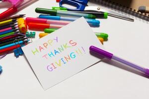 Sheet with the colorful text photo