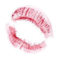 red kiss isolated photo