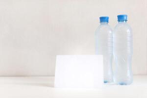 wo bottles on the table photo