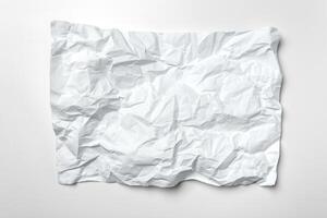 White crumpled paper photo