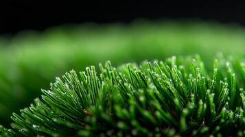 A close up of a green plant with water droplets on it photo