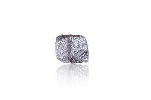 Macro mineral stone not polished diamond, on a white background, isolated on a transparent background photo