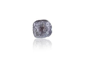 Macro mineral stone not polished diamond, on a white background, isolated on a transparent background photo