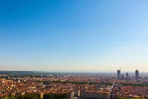 Panoramic aerial view at Lyon from above photo