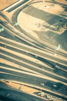 Top view of highway interchange in Dubai photo