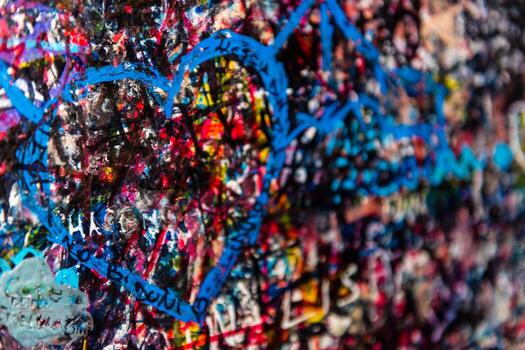 The wall full of messages, Verona, Italy. photo