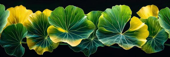 an exquisite pattern of gingko biloba leaves with a hint of transparency photo