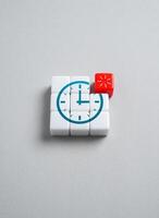 Time is running out. Free time is shrinking. Deadline is approaching. Reducing the term. photo