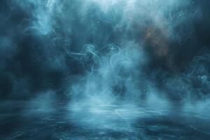 Mystical Ethereal Fog Over Water with Abstract Smoky Patterns for Fantasy Design photo