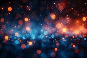 Vibrant Abstract Bokeh Lights in Red and Blue for Design and Backgrounds photo