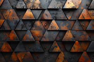 Geometric Rust and Metal Texture Pattern for Industrial Design and Art Projects photo
