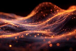 Abstract Glowing Particles in Motion - Futuristic Digital Background Design for Tech and Innovation photo