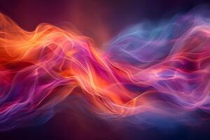 Vibrant Abstract Waves of Colorful Light for Artistic and Creative Designs photo