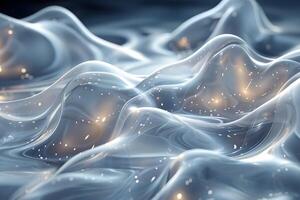 Mesmerizing Abstract Waves with Glowing Particles - Perfect for Modern Art and Design photo
