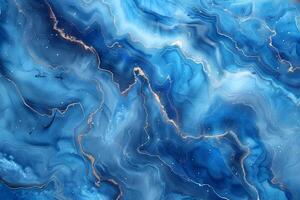 Abstract Blue Marble Pattern Background for Design and Digital Art Projects photo