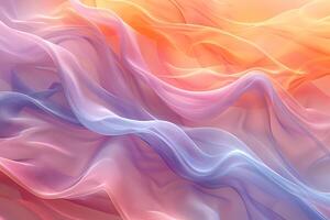 Elegant Flow of Multicolored Fabric Waves - Abstract Art for Design and Decor photo