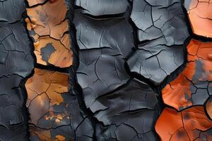 Abstract Earth Tones Cracked Surface Texture for Artistic and Design Use photo