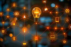Innovative Technology Network with Digital Connectivity and Smart Solutions photo