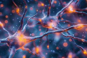 Stunning Visual Depiction of Neurons and Synapses in the Human Brain for Educational and Scientific Use photo