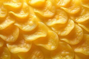 Golden Patterns of Pasta Shells Culinary Art for Design and Print photo