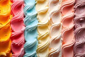 Colorful Ice Cream Texture Layers for Summer Dessert Concepts and Design Applications photo
