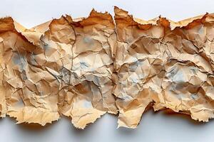 Textured Abstract Art with Crumpled Brown Paper for Creative Design Concepts photo