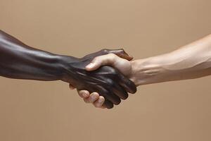 Diverse Handshake Symbolizing Unity and Collaboration photo