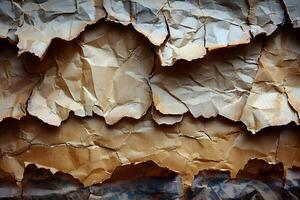 Textured Abstract Pattern of Crumpled Paper Layers for Artistic Design Projects photo