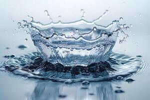 Captivating Splash of Water Creating Ripples for Design and Advertising Concepts photo