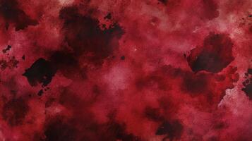 Rich red watercolor background with abstract patterns showcasing texture and depth for creative designs and art projects photo