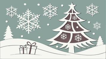 Christmas. paper style sculpture background with copy space. vector