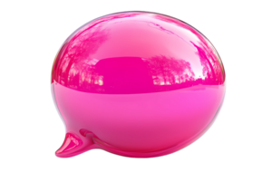 a pink bubble with a reflection on it png