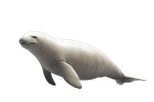 dugong swimming on a transparent background png