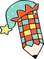 groovy discoteca Natal lápis com duende chapéu png