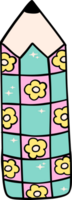 groovy lápis floral xadrez png