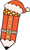 groovy Natal lápis santa mão desenhado png