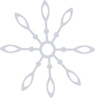 Abstract Snowflake Graphic Design Minimalist Winter Ornament Illustration vector