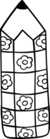 groovy lápis floral xadrez esboço coloração imagem png