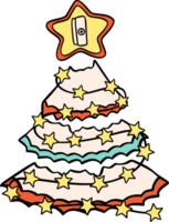 groovy Natal lápis poeira mão desenhado png
