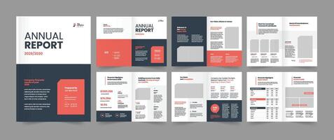 Annual Report Brochure Template Business Report Layout Design vector