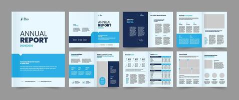 Business Annual Report Layout And Annual Report Template vector