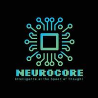 Neurocore logo on a black background vector